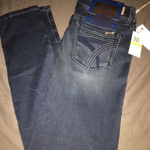 Seven 7 Jeans, Size 8, Medium/Dark Wash, Skin Fit